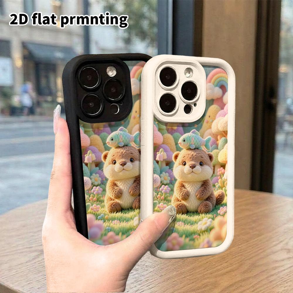 Phone Case: 2D flat, suitable for iPhone 18 17 16 15 14 13 12Pro protective case, Mushroom Forest, perfect Christmas and Halloween holiday gift