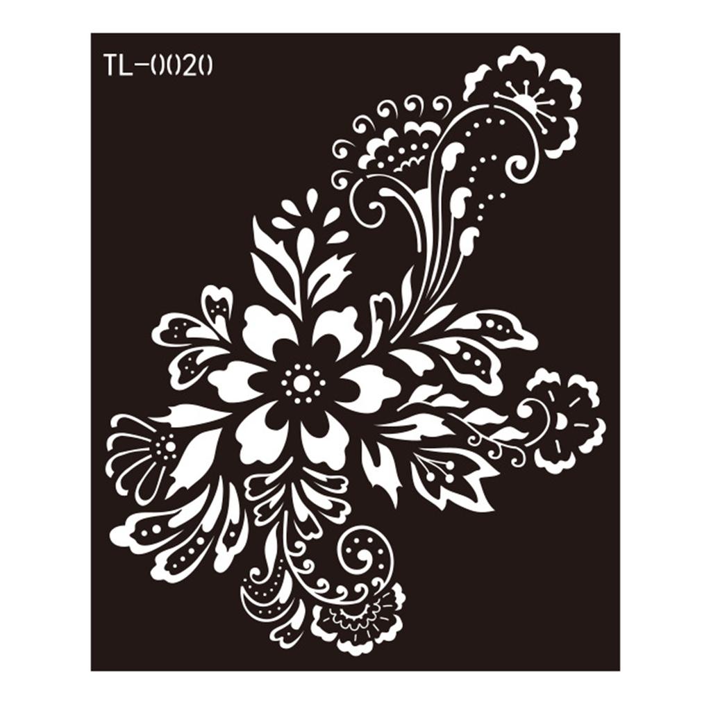 Трафареты для татуировок хной Трафареты для рисования на лице и теле Шаблоны для татуировок хной Временные наклейки для татуировок Многоразовые