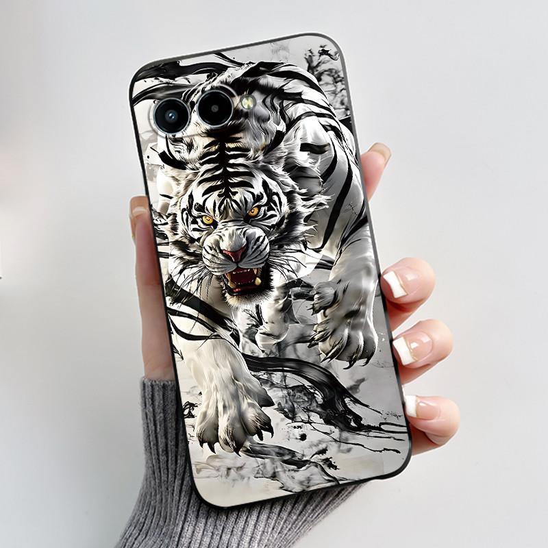 Чехол для телефона TCL T-Mobile Revvl 8 T Phone 3 Чехол Роскошный Милый Любовь Кролик Забавный Черный ТПУ Мягкий Силикон Защитная Задняя Крышка