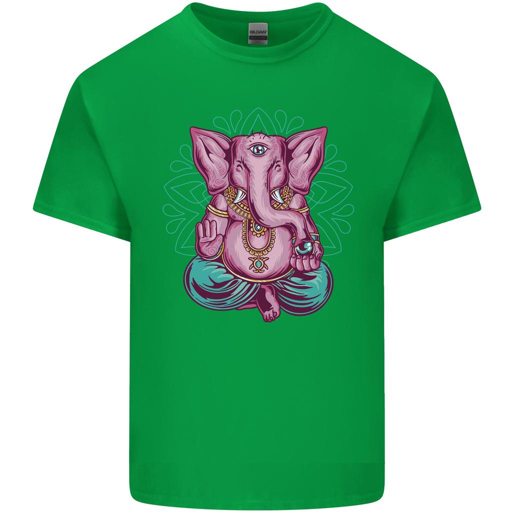 A Meditating Elephant Yoga Spiritual Unisexs Light Cotton TShirt