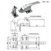 Industrial Equipment Freezer Door Handle Constant Temperature Oven Oven Handle Lock Medical Oven Cabinet Lock