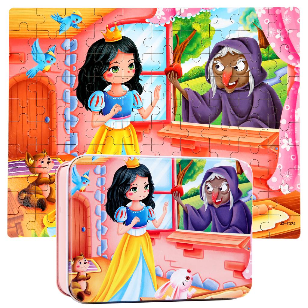 100 шт. деревянные игрушки-пазлы, детские игрушки, деревянные головоломки с мультяшными животными, детские развивающие обучающие игрушки для детей