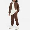 Nike Спортивные флисовые спортивные штаны Icon с твердым логотипом, детские низы, коричневые FJ6028-259