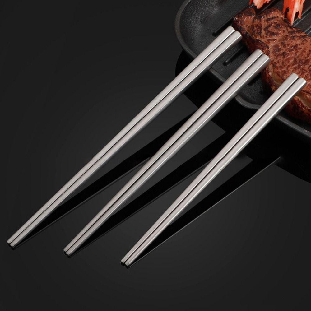 Environmental Titanium Spoon Long Handle Cutlery Fork Chopsticks Outdoor Camping Fork Outdoor Tool
