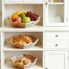 Woven Design Synthetic Rattan Wicker Basket Large Capacity Fruit Bowl  Home Decor