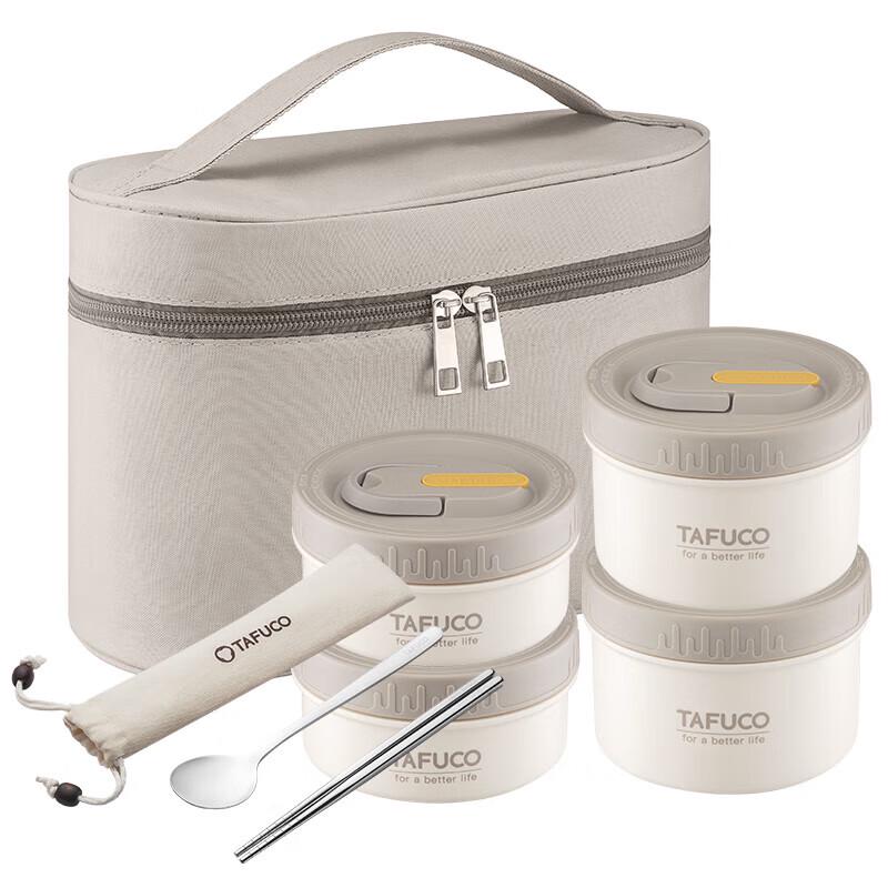 TAFUCO T5392 4-ярусный изолированный ланч-бокс из нержавеющей стали