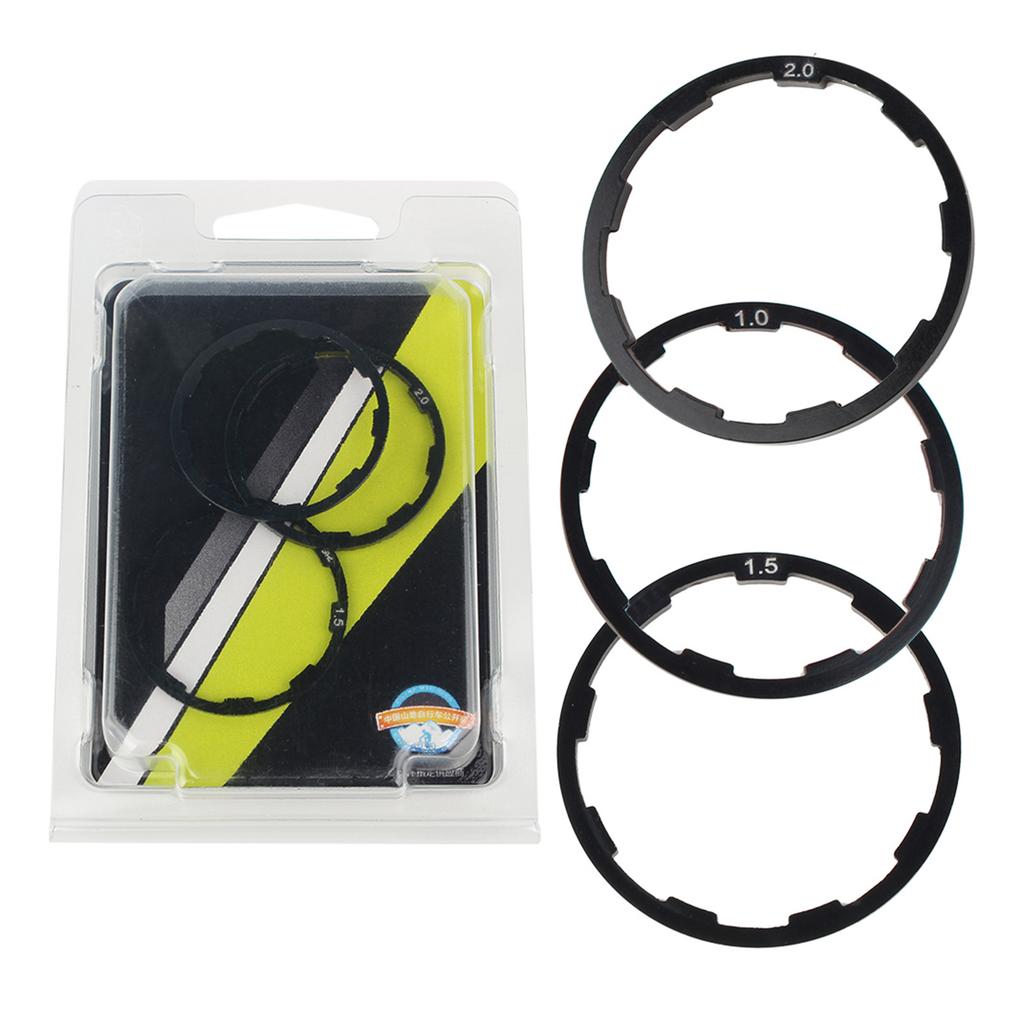 3 Pcs 1mm+1.5mm+2mm Bike Flywheel Hub Spacer Bicycle Bottom Bracket Axle Washer Gasket