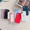 Простой Чехол для Телефона в Конфетном Цвете с Сердечками Для Iphone 16 15 11 12 13 14 Pro Max 14 15 16 Plus Силиконовый Мягкий TPU Задняя Крышка