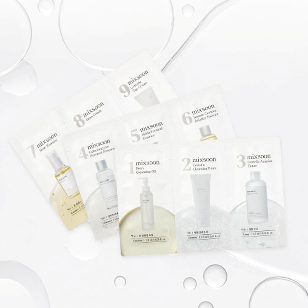 mixsoon 9-Step Trial Kit Complete Korean Skincare Routine 9 Sachets