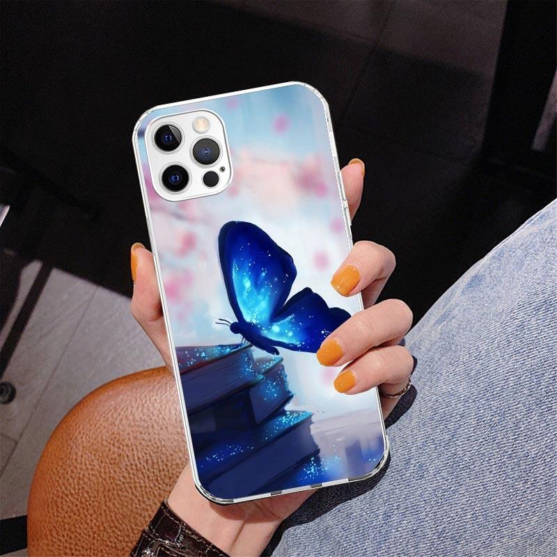Синяя бабочка Красивое крыло Чехол для телефона Phnoe для Iphone 17 Air 16 16E 11 12 13 Mini 14 Plus 15 Pro Max 7 8 + SE 2020 Чехол для телефона Coq