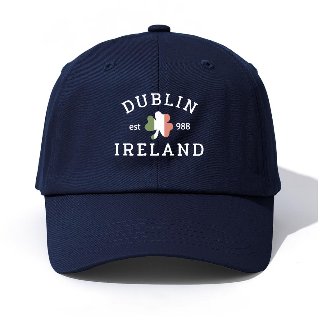 1 шт. Бейсболка с принтом DUBLIN для взрослых Минималистичный Ретро Стиль Повседневная Мягкая Регулируемая Кепка Папы Идеально Подходит в Качестве Подарка