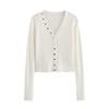 Европейский и американский женский приталенный трикотажный кардиган с V-образным вырезом для ранней весны
