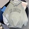 Женская толстовка с капюшоном и шнурком, свободный пуловер, весенняя толстовка с капюшоном для повседневного ношения
