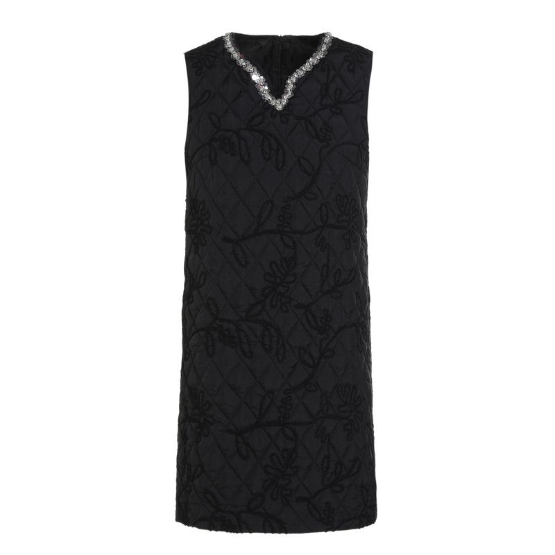 [Retro Light Luxury V-neck Tank Top Skirt] Women's 25 Year Winter Style Fashionable and High End Ling Grid Cotton Sleeveless Dress