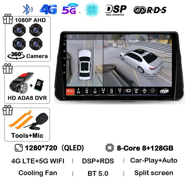 Android 14 Carplay Auto Car Radio For Nissan Kicks P15 2017-2021 Multimedia Video Player Navigation GPS Stereo Head Unit 2din 4G