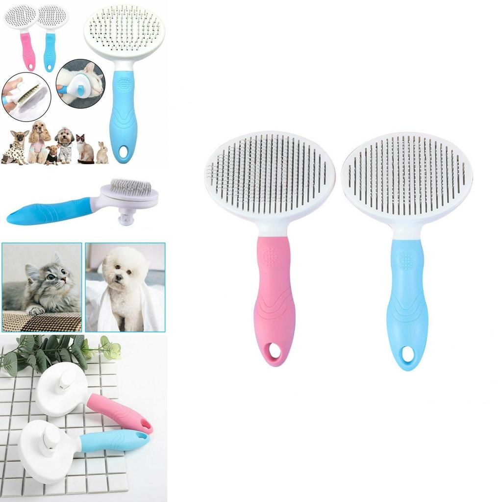 Soft And Gentle Pet Hair Comb With Push Plate For Easy Hair Removal