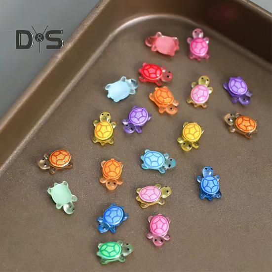 200 Pcs Mini Resin Turtles Glow In The Dark Tiny Turtle Figurines Miniature Turtle Statues for DIY Fairy Garden Micro Landscaping Decor