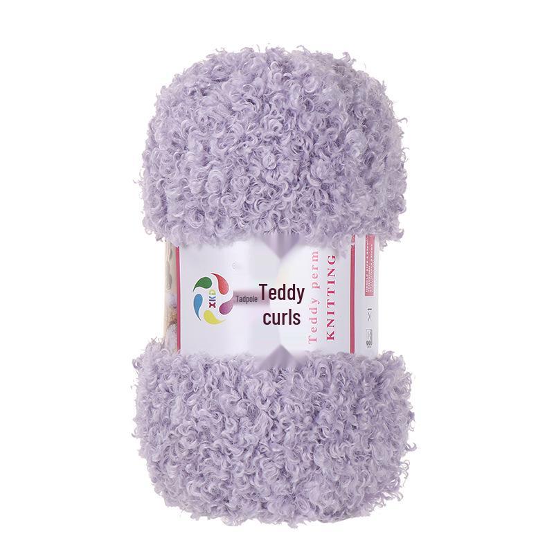 Плюшевая пряжа Teddy Curl из искусственного меха для DIY-волос кукол и объемного шарфа или шапки