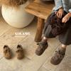 2025 Autumn and Winter New Children's Shoes Korean Version Retro Mori Round Head Soft Sole Baby Shoes Two Cotton Bread Shoes