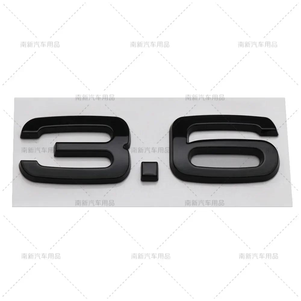 3D ABS Letters 2.4 3.6 4.2 Car Rear Trunk Tailgate Side Fender Badge Emblem Sticker Decals For qaz24 A4 A5 A6 A7 A8 Q3 Q5 Q7