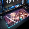 Azur lane Коврик для мыши RGB Игровой коврик для мыши Большой светодиодный коврик Настольный коврик для ПК Светящийся коврик для мыши Большие коврики для клавиатуры Настольный ковер С подсветкой