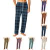 Men's Drawstring Pocket Flannel Pants Homewear Sleep Pants