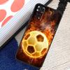 Fire Football Ball Soccer Case For Xiaomi Redmi Note 14 13 12 11 Pro 11S 12S Redmi 10 13 15 13C 15C 10C 12C 14C Funda