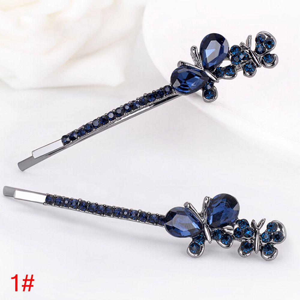 Accessories Women Girls Barrette Hairpin Bling Headwear Edge Clamp Crystal Rhinestone Hair Clip