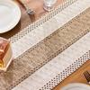 Yousheng Table Runner Color Block Long Strip Design Tassel Element Table Flag Easy To Clean Dining Table Decor Accessory