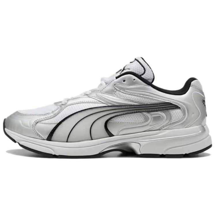Новые кроссовки PUMA EXTOS с низким верхом, повседневные, унисекс, серебристо-белые 398784-02