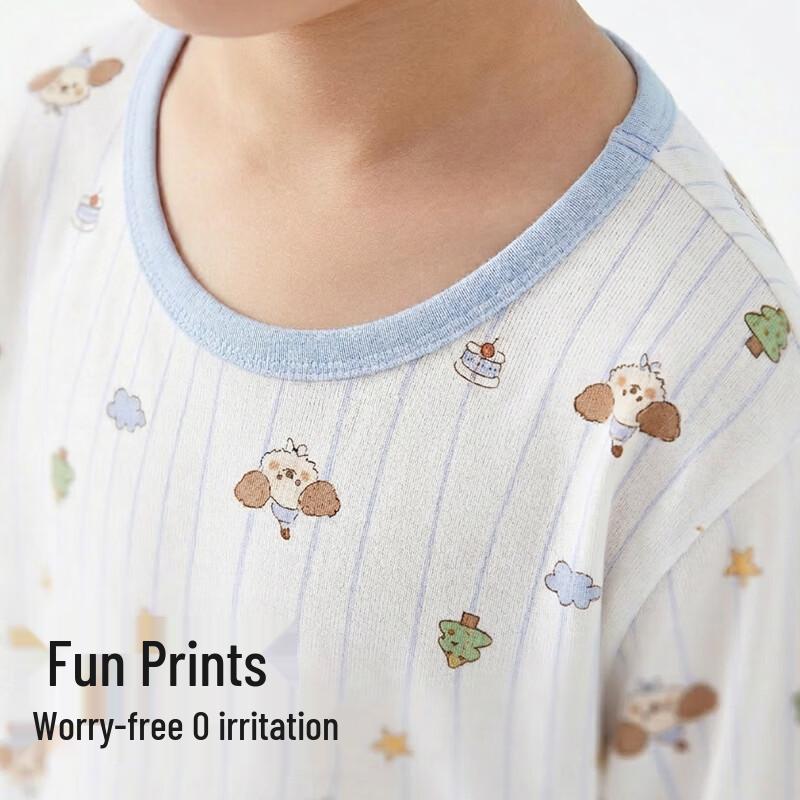 ZISEHY Boys' Lyocell Short-Sleeve Pajama Set