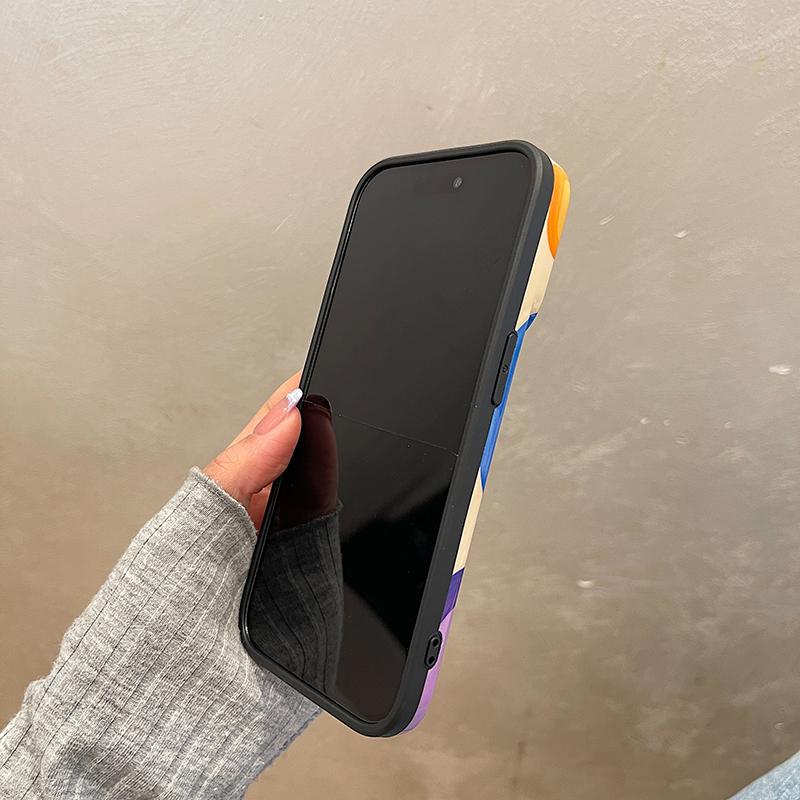 Красочный чехол для телефона Love с 3d волнистыми линиями для Iphone 14 13 12 11 Pro Max 14 Plus, мягкий силиконовый противоударный чехол для задней панели Imd