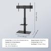 TV Stand Mount, Swivel Tall TV Stand for 32 to 85 inch TVs, Height Adjustable Portable Floor TV Stand with Tempered Glass Base for Bedroom, Living