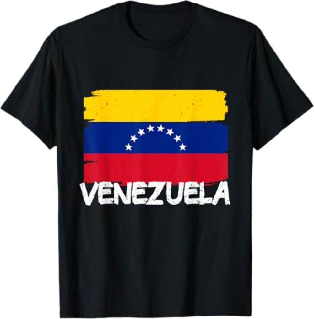 Venezuela Flag Holiday Venezuela Heart Venezuelan Flag TShirt Woman Man Fashion Casual Cotton Graphic T Shirts Outdoors Tops