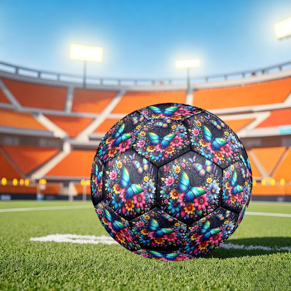 1pc Butterfly Garden Size 5 Soccer Ball Professional Lightweight Durable Match Training Football Indoor &Outdoor Sports BallTraining Ball y20
