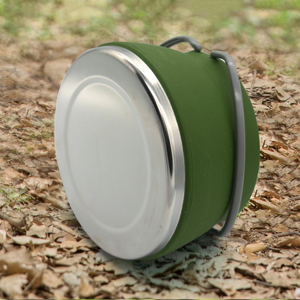 Silicone Folding Kettle, Camping Boiling Water Pot, Leak Proof Tea Coffee Cup and Mug, Heat Resistant Tableware for Outdoor