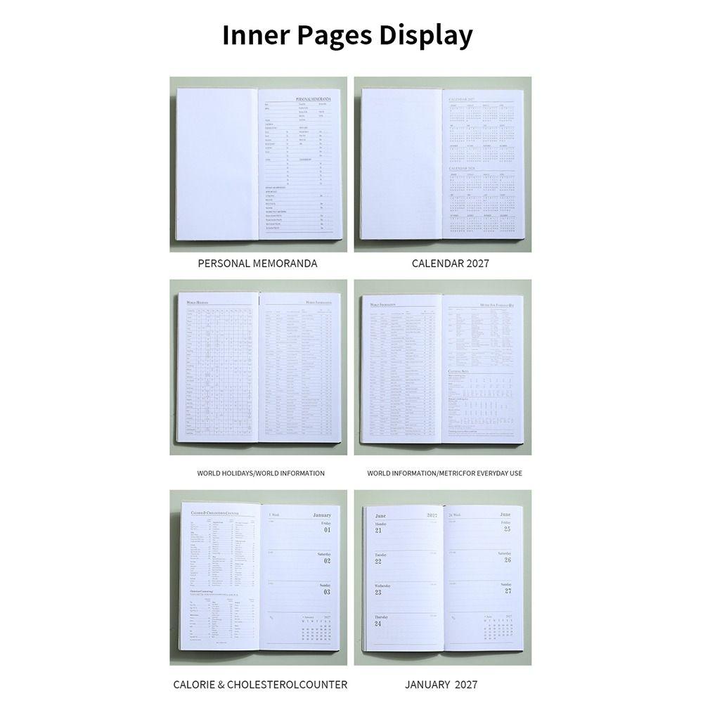 with Calendar 2027 Agenda Book A6 Notebooks To Do List English Notepad School Office Supplies