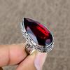 Garnet Genstone Handmade 925 Sterling Silver Jewelry Ring Size 7 KKG-470