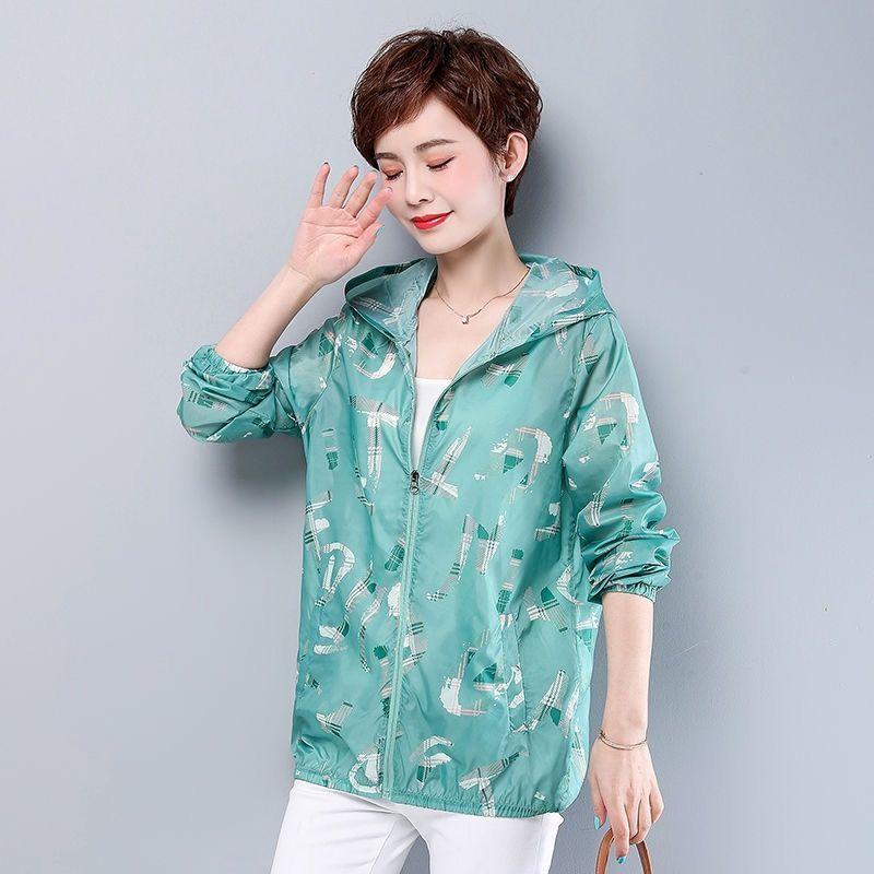 Ледяной шелк, солнцезащитная одежда, куртка с капюшоном и защитой от ультрафиолета, тонкая солнцезащитная одежда больших размеров, кардиган на молнии, топ с длинными рукавами