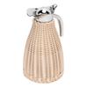 Handwoven Stainless Steel Thermal Coffee   Woven Rattan Body 1.5L 3 Walled Insulated Jug Pitcher 12 Hour Heat 24 Hour Cold Retention