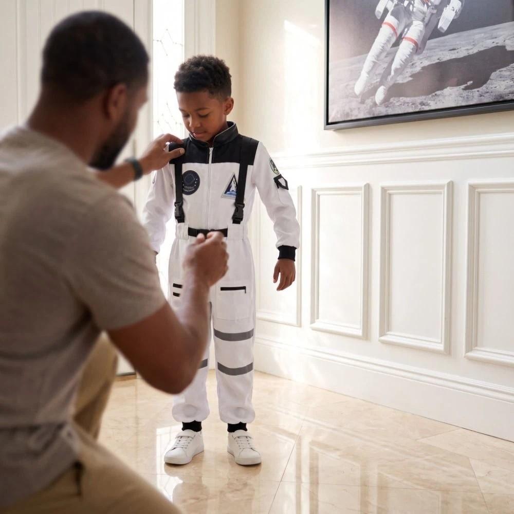 Halloween Spaceman Costume Jumpsuit Cosplay Costume Child Astronaut Costume Cosplay Event