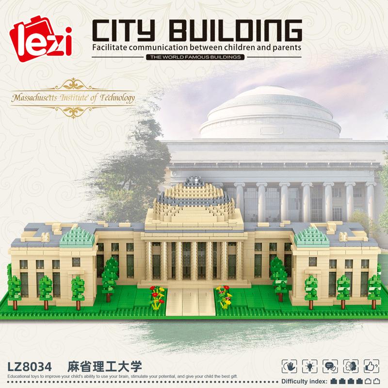Fun Creation LZ8034 Миниатюрный Алмазный Строительный Модель из Мелких Частиц Серия Университетских Декомпрессионных Строительных Блоков Игрушки
