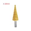 Power Tool-HSS Steel Step Cone Titanium Coated Metal Drill Bit Hole Cutter 4-12/20/32mm