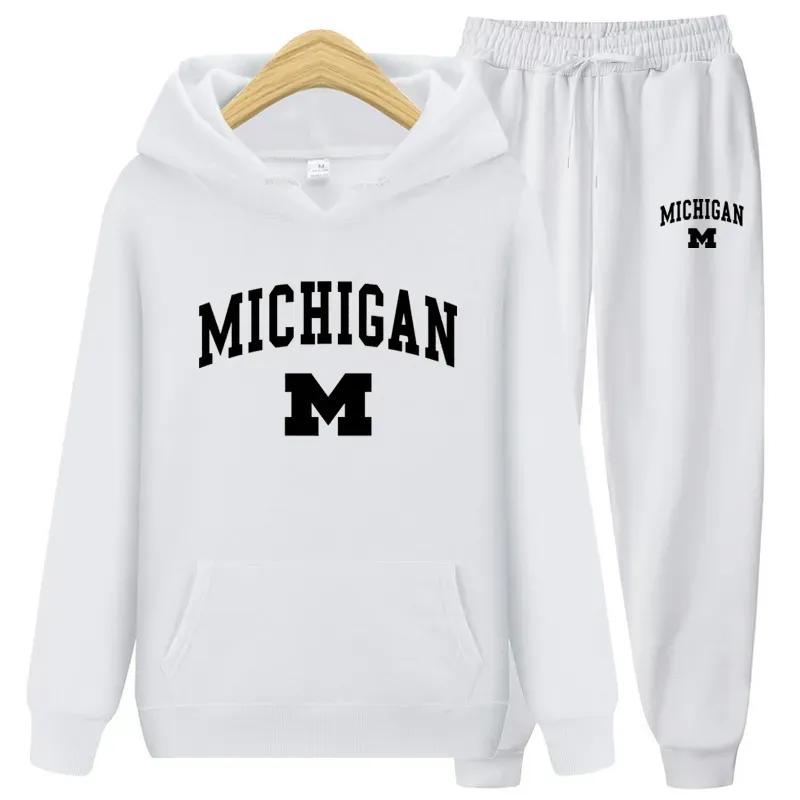 Осень-зима 2023, новая спортивная одежда, спортивные костюмы, мужские повседневные теплые плюшевые толстовки с буквенным принтом, брендовый принт, мужской наряд из 2 предметов