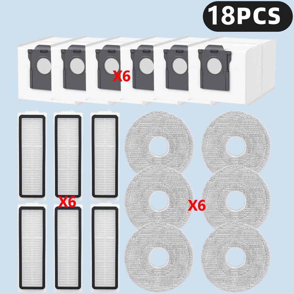Fit For Cecotec Conga X100/X100 X-Treme, JONR X1 MAX, Everybot Q11, Deerma X80 ULTRA/ X90 Ultra Parts Brush Filter Mop Cloth Bag
