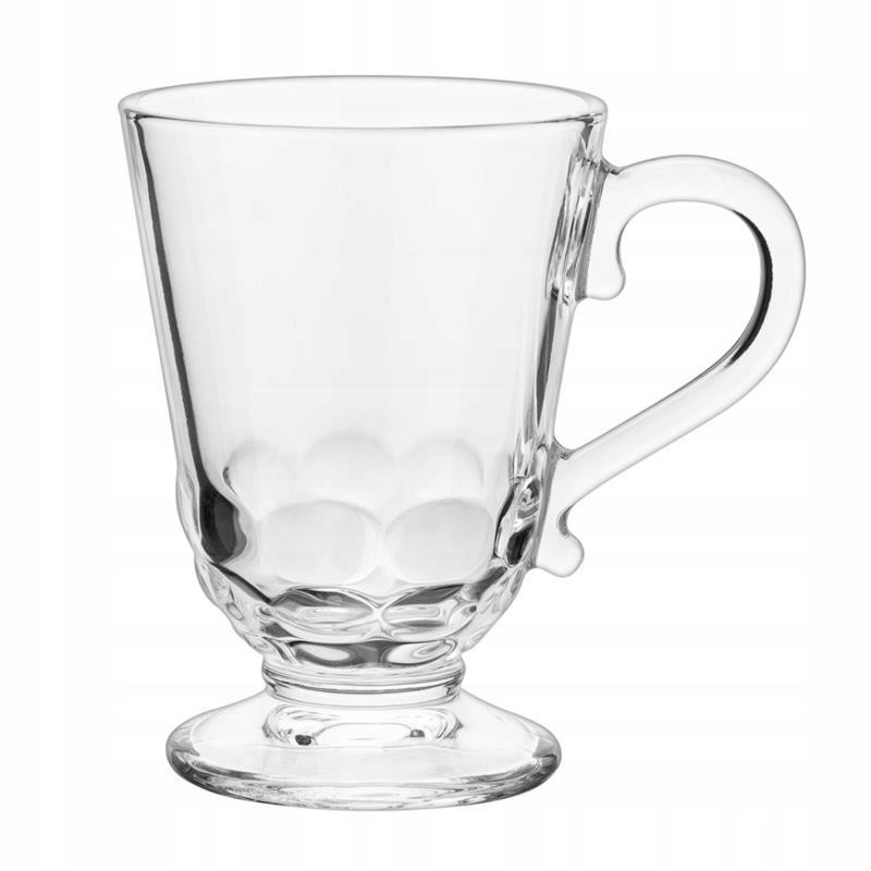Glass Mug with Stem for Latte Coffee Press 1pc Siena