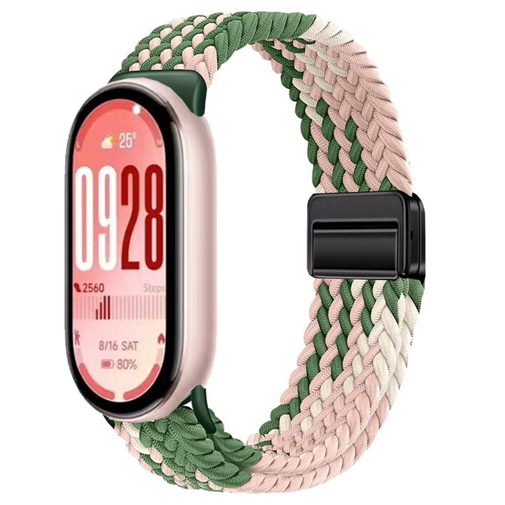 Нейлоновый петлевой ремешок для Xiaomi Mi Band 10 Браслет Плетеный Браслет Дышащий Наручный ремешок для XiaoMi Band 8 9 10 NFC Магнитная застежка Ремень