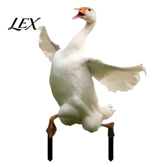 Stake Realistic Acrylic Animal Yard Stake, 2D Flat Chicken Goose Bird Garden Bunny Sign for Pathway, Patio, Lawn Outdoor Decor Decorative