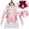 Kaname Madoka Cosplay Costume Anime Madok Magica Homura Uniform Dress With Choker Gloves Socks Halloween Outfits
