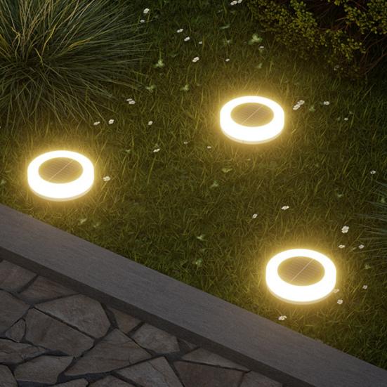 4 шт. Солнечные грунтовые фонари Водонепроницаемые уличные ландшафтные светильники Светодиодная газонная лампа